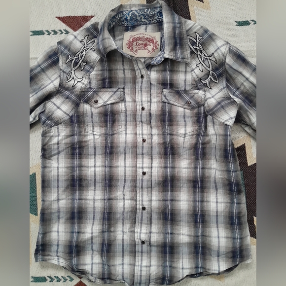 S Womens Western Pearl Snap - Picture 3 of 4